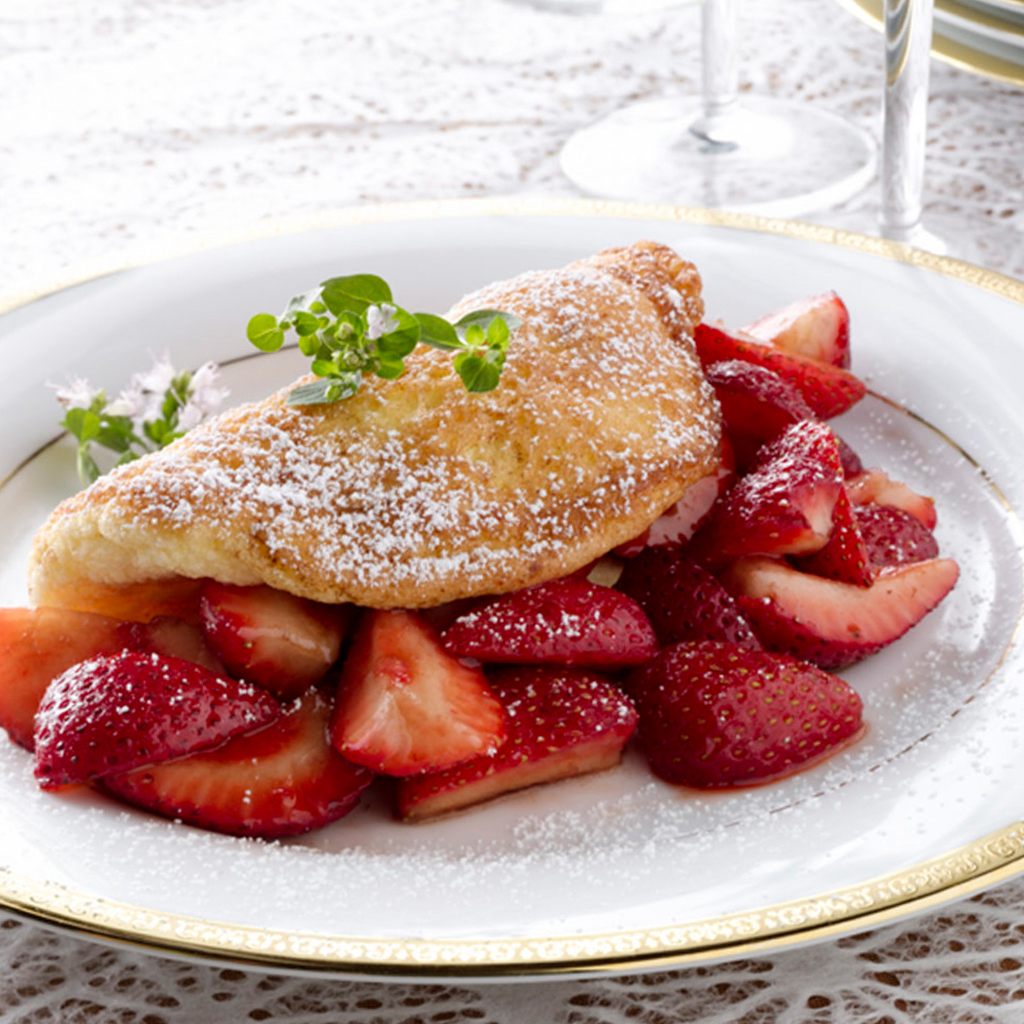 Souffle Omelet w/ Balsamic Strawberries California Strawberries