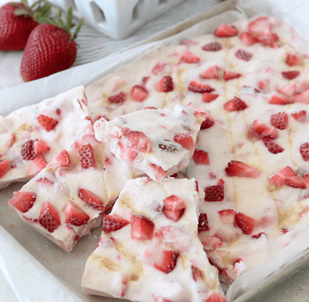 Strawberry Yogurt Bark Recipe California Strawberry Comission