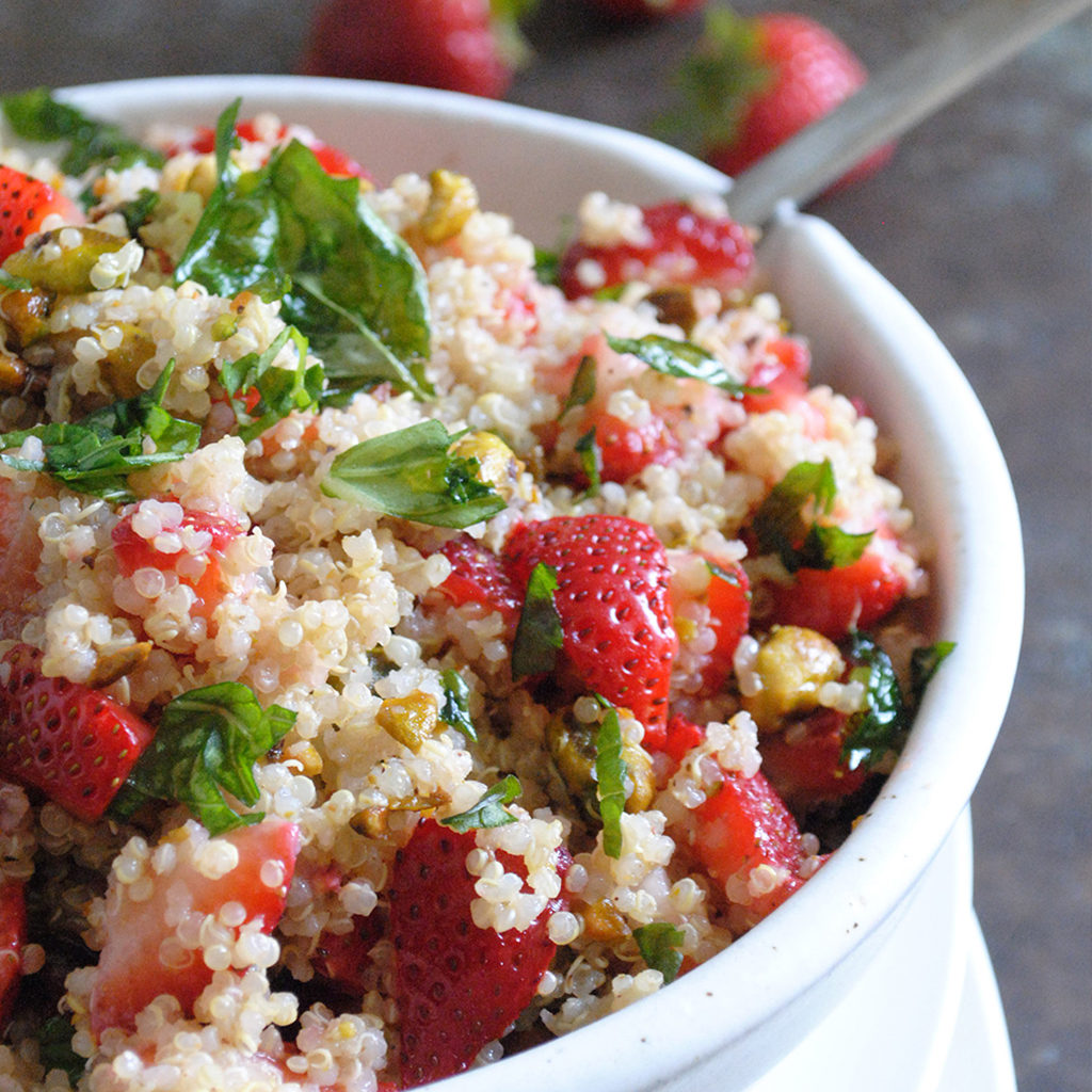 Strawberry Basil Quinoa Salad