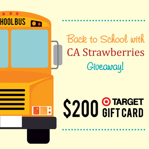 California Strawberries Back to School Giveaway