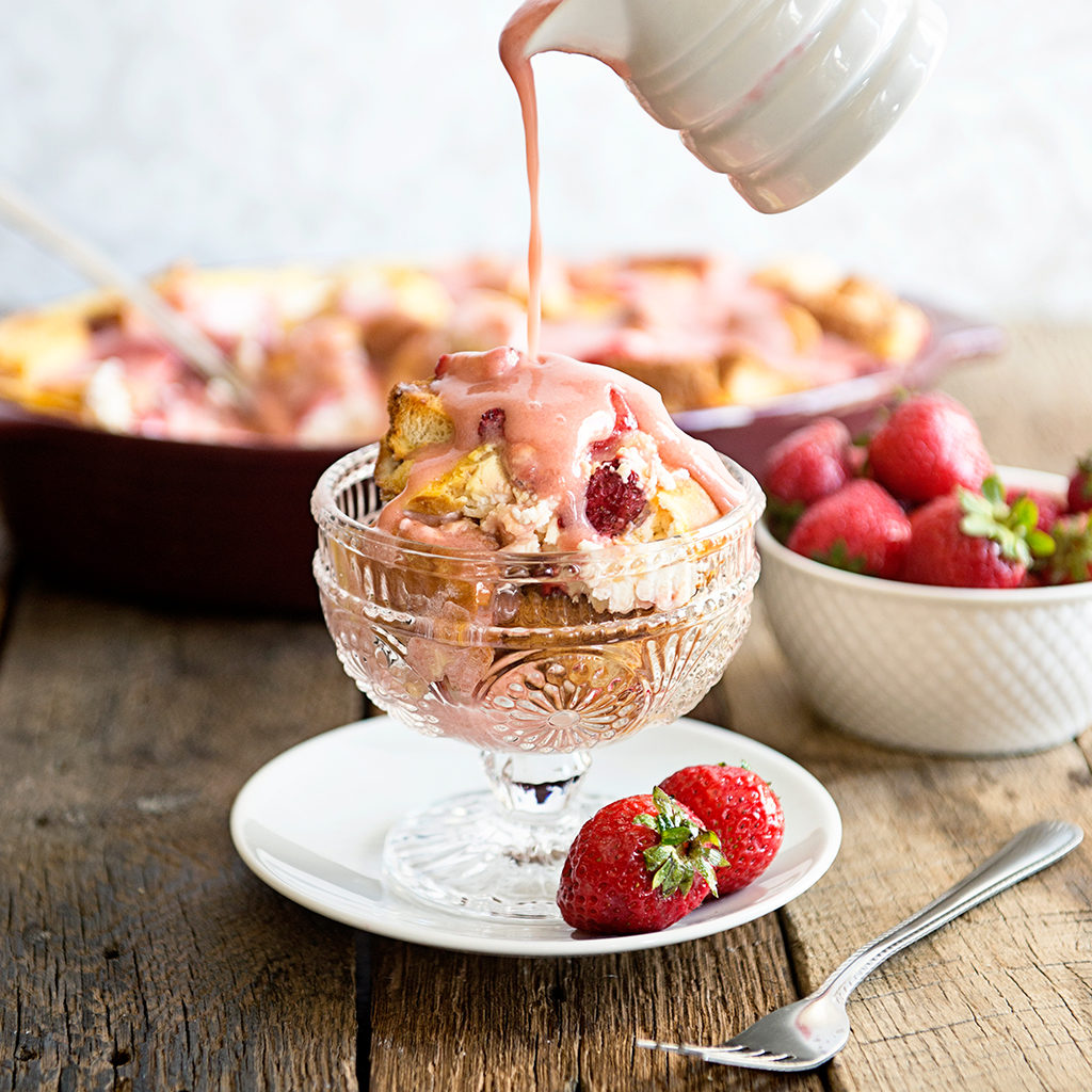 Strawberries & Cream French Toast Bake