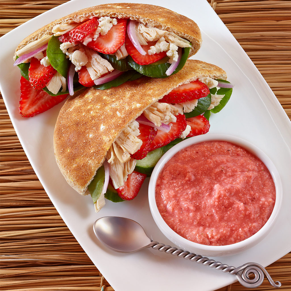 Strawberry Hummus Pita Sandwich Recipe