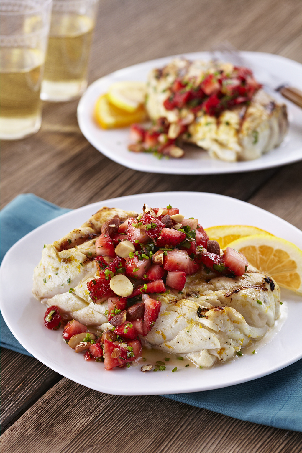 Citrus Halibut Recipe With Summer Strawberry Relish California Strawberries
