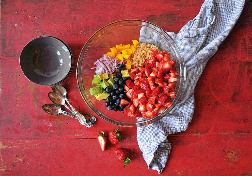 Strawberry Quinoa Fruit Salad