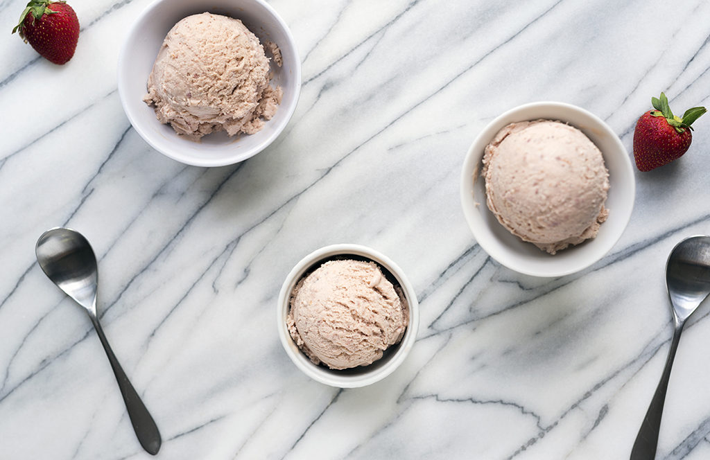 Roasted Strawberries and Clotted Cream Ice Cream