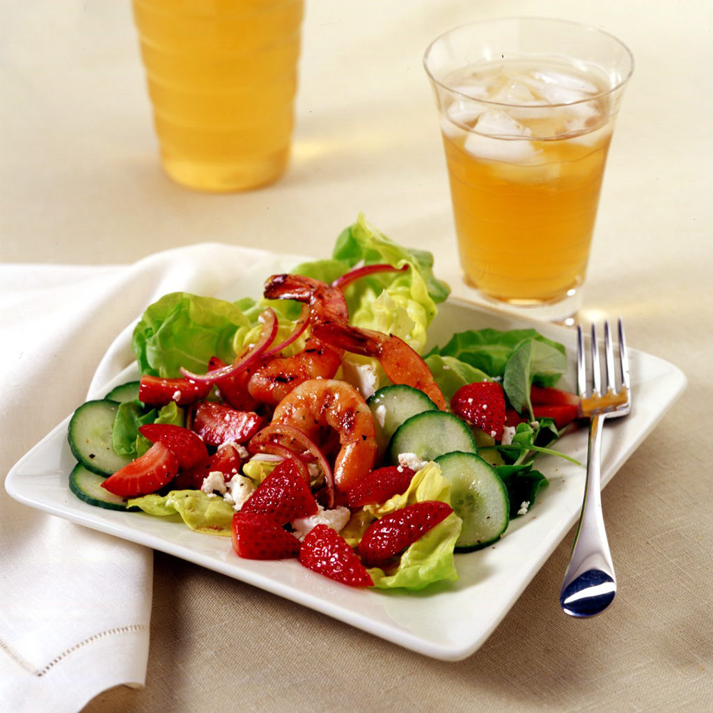 Strawberry Shrimp Feta Salad