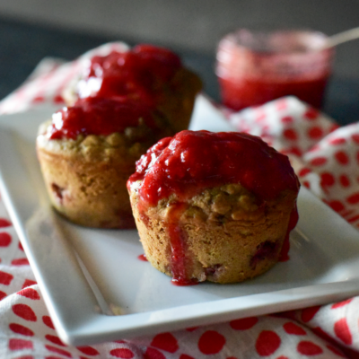 Strawberry Oat Muffins