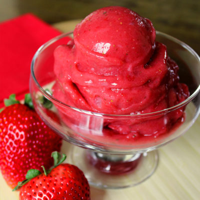 Skinny Strawberry Sorbet Recipe