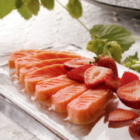 Salmon Tataki with Strawberry Miso