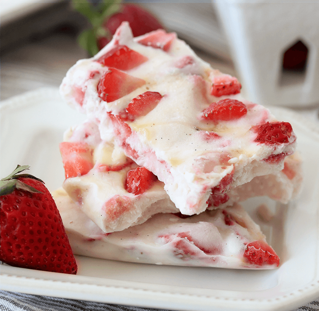 strawberry yogurt bark
