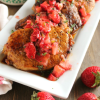 Strawberry Jalapeño Salsa + Chops