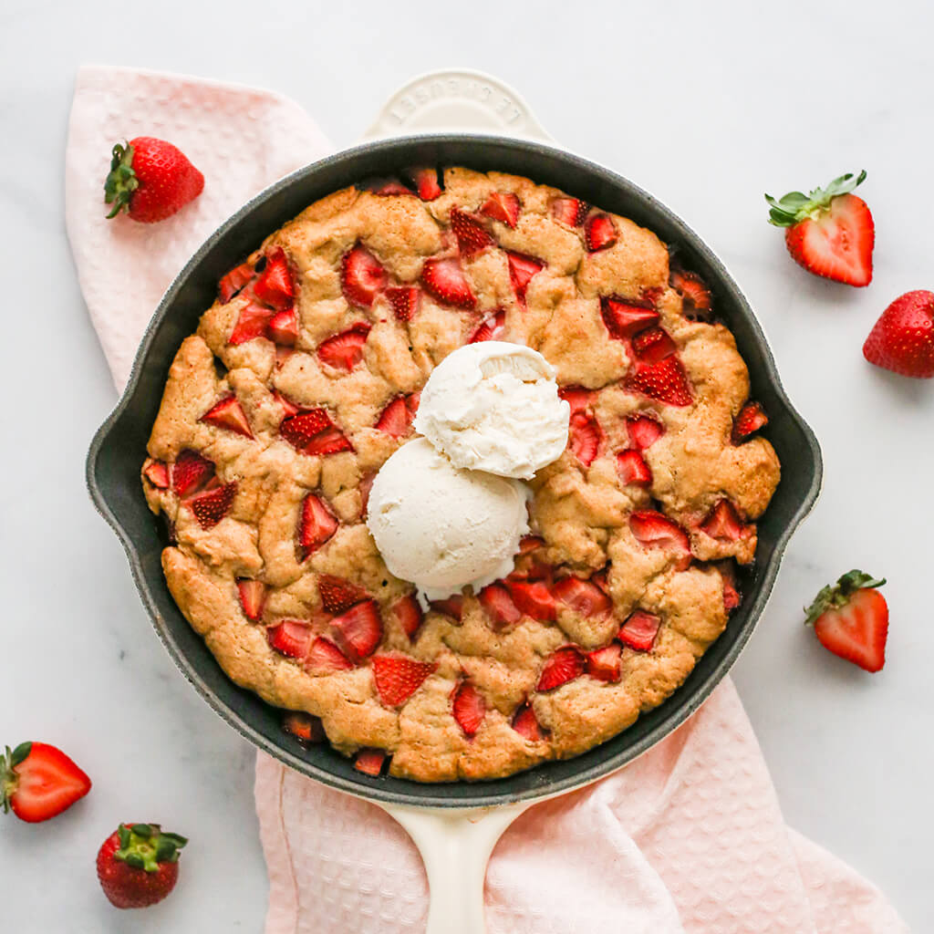 Strawberry Snickerdoodle Skillet Cookie California Strawberry Commission