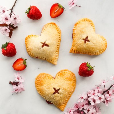 Strawberry Heart Hand Pies
