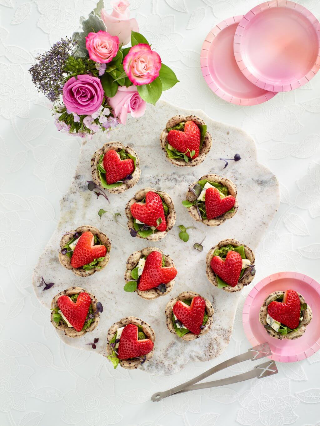 Strawberry Basil Tartlets