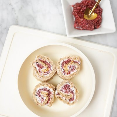 Cream Cheese and Strawberry Chia Jam Pinwheels