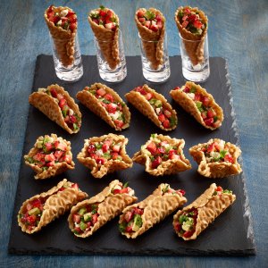 Pizzelle Shells with Strawberry Salsa
