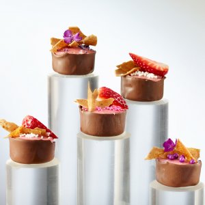 Strawberry Sorbet Truffles