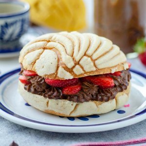 Strawberry Stuffed Concha