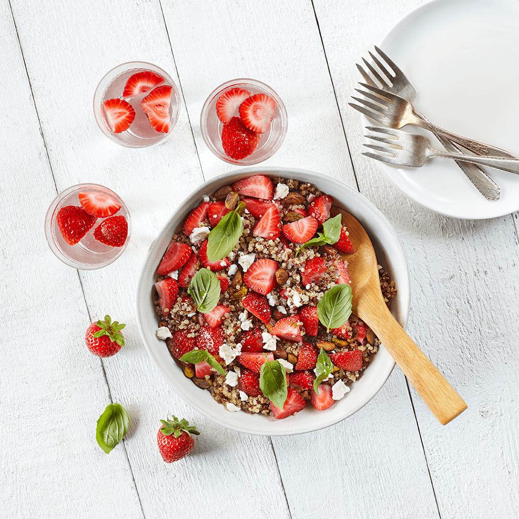 Strawberry Basil Quinoa Salad
