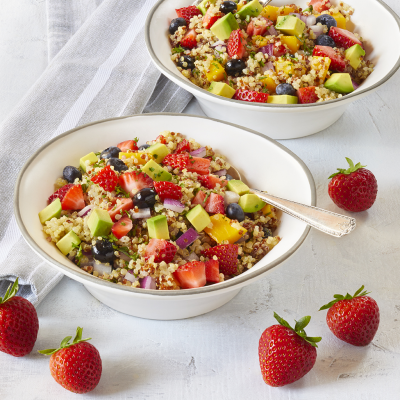 Strawberry Quinoa Fruit Salad with Citrus Vinaigrette