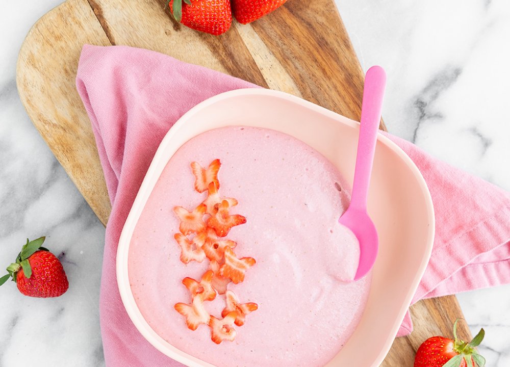 Dairy-Free Strawberry Tofu “Yogurt”