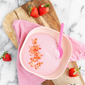 Dairy-Free Strawberry Tofu “Yogurt”