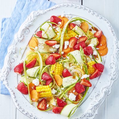 Strawberry Cucumber Goat Cheese Salad