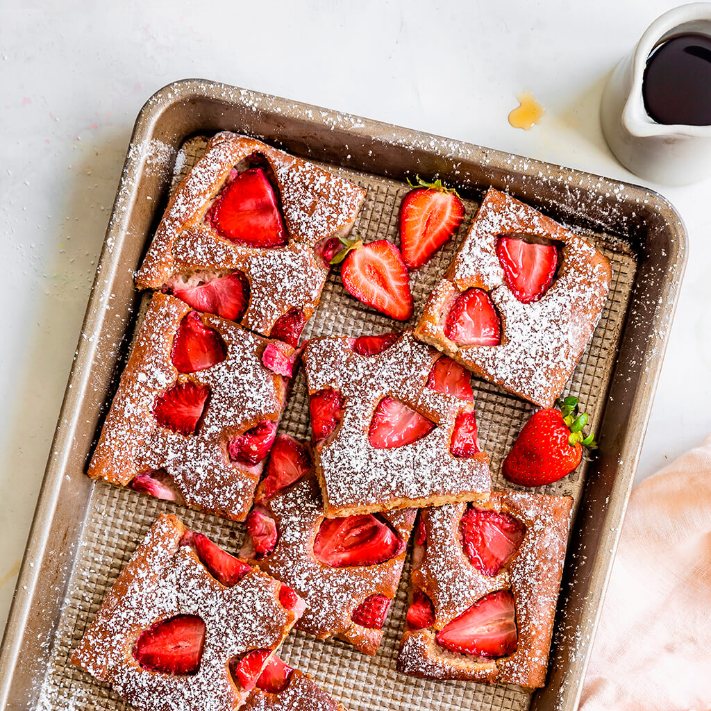 Strawberry Sheet-Pan Pancakes