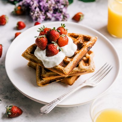 Whole Wheat Strawberry Waffles - California Strawberry Commission