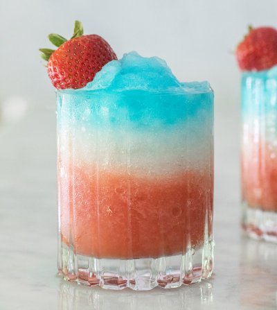 Red, White, and Blue Frozen Cocktail