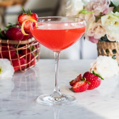 Strawberry Elderflower Martini
