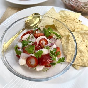 Strawberry Scallop Ceviche