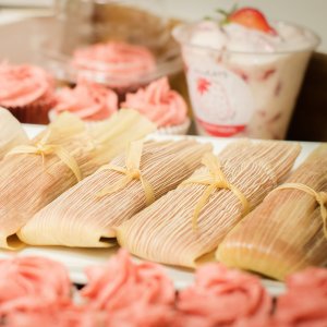 Strawberry Tamales with Strawberry Jam