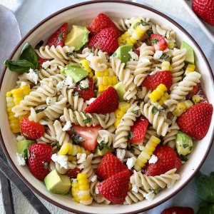 Strawberry and Corn Pasta Salad