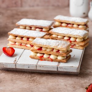 strawberry mille feuille